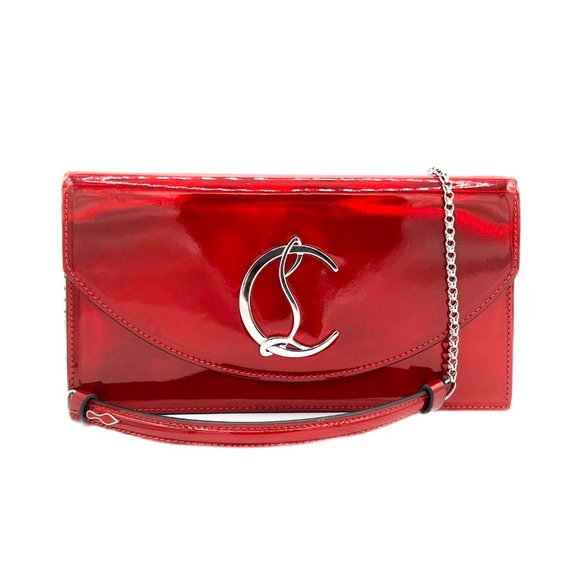 Christian Louboutin Handbags - Christian Louboutin Loubi 54 red patent leather clutch FW21/22